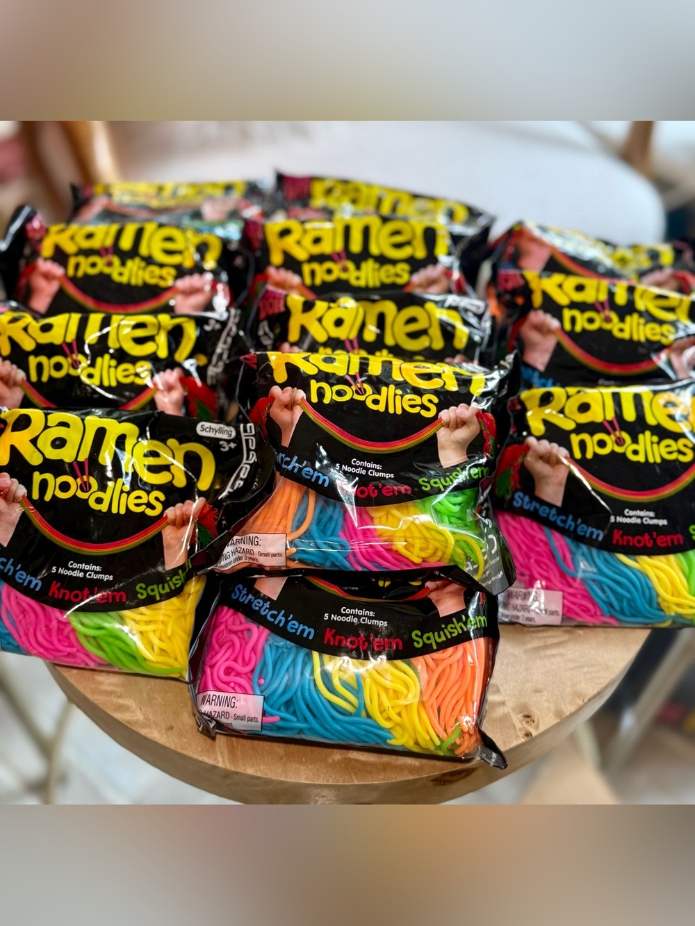 NeeDoh Ramen Noodles Display Box w/ 12 Sealed Packs Schylling Viral